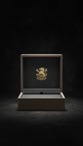 Velvet-Lined Collectible Box with Gold Insignia