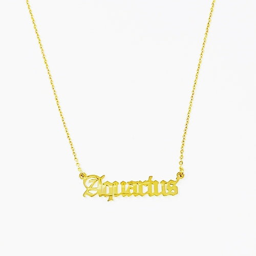 Old English Zodiac Necklace