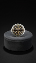 Sterling Silver Lapel Pin with Compass Motif