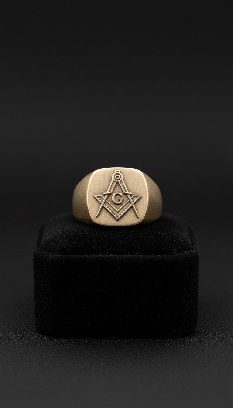 Gold Signet Ring with Engraved Seal