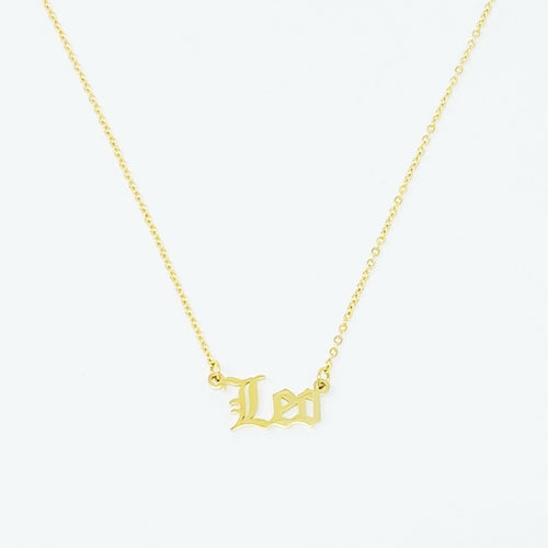 Old English Zodiac Necklace