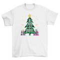 Plaid christmas tree t-shirt